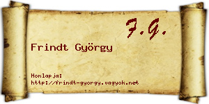 Frindt György névjegykártya